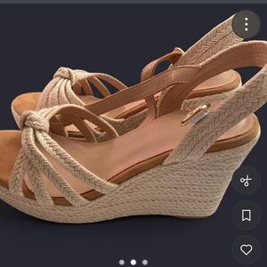 Braided Strap Tan Slingback Sandals - Women